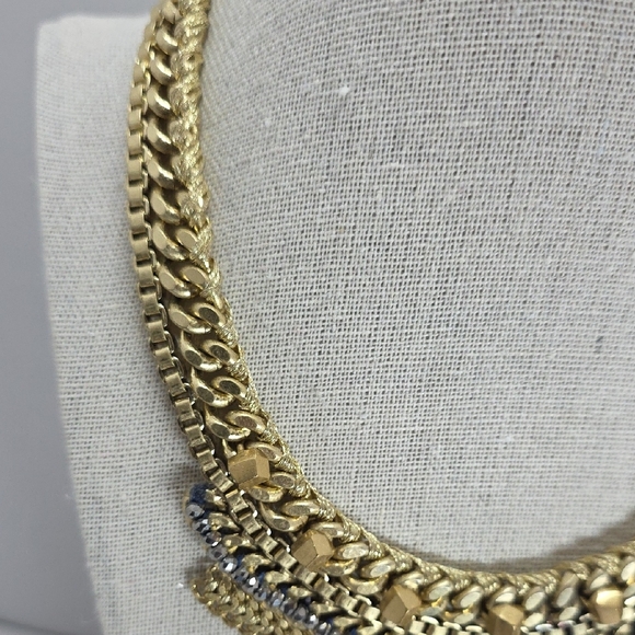 Stella & Dot Gold and Silver Statement Necklace - Picture 3 of 10